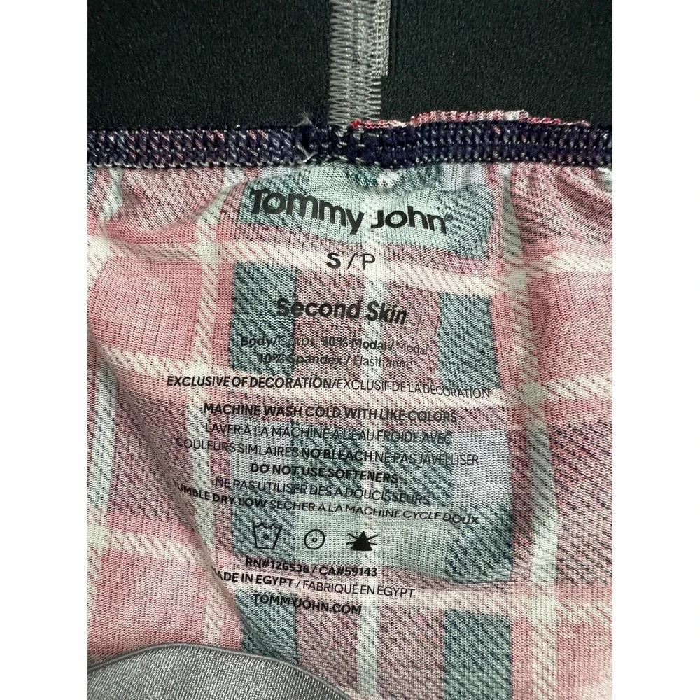 Tommy John Mens Boxer Brief Size Small Christmas Second Skin Haute Plaid Long C6